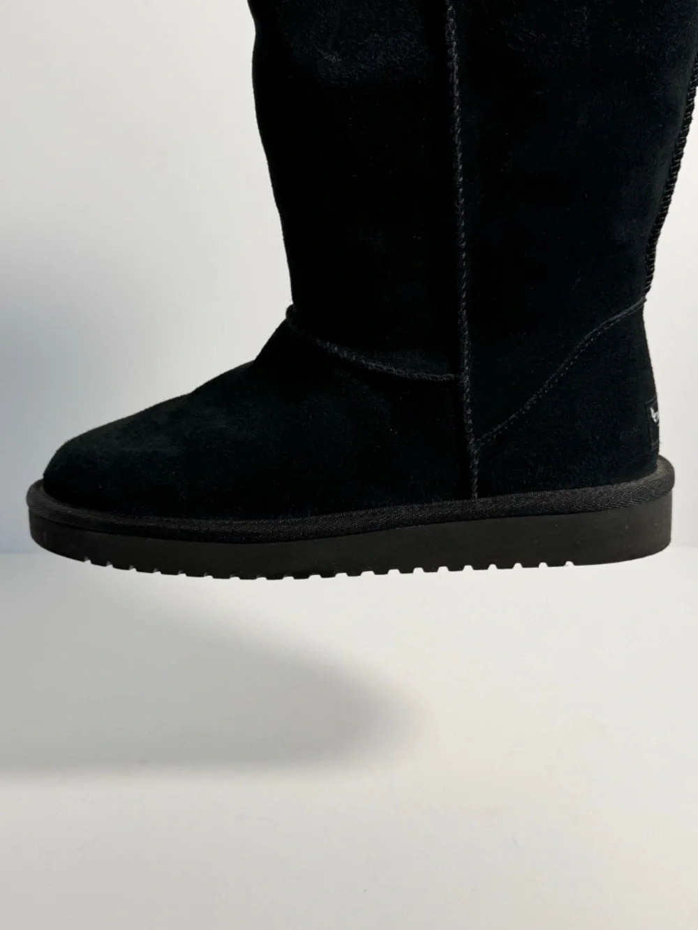 Koolaburra by UGG Koola Tall Black Suede Sheepskin Fur Winter Boots Women's Sz7